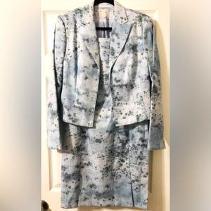 Alberto Makali Sky Blue and White Patterned Suit